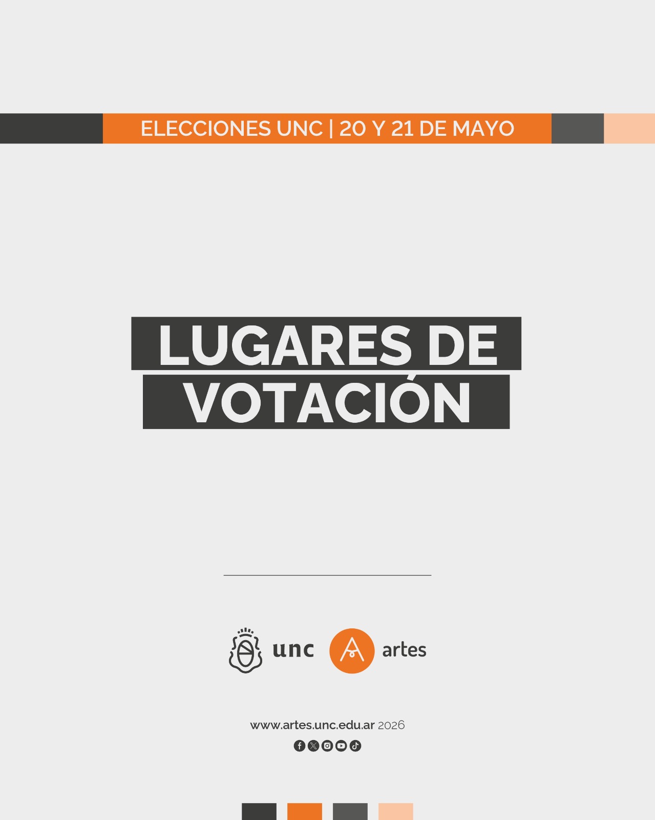 Indica que haciendo clic el enlace dirige a conocer los lugares de votación para las elecciones UNC 2026